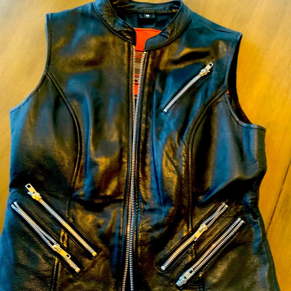 Chic Leather Vest - shows the  curves!